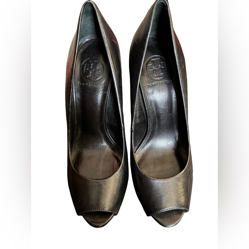 Tory Burch w/Gold Accent Wood Block Heel